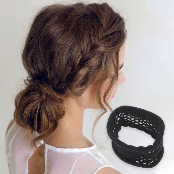 Mesh Style Hair Rope Hair Ties Black 6pcs - Picture 2 of 3